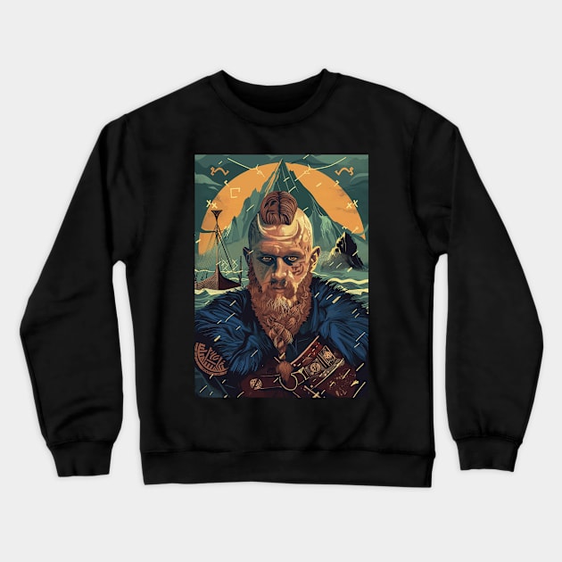 Viking Warrior Crewneck Sweatshirt by Durro